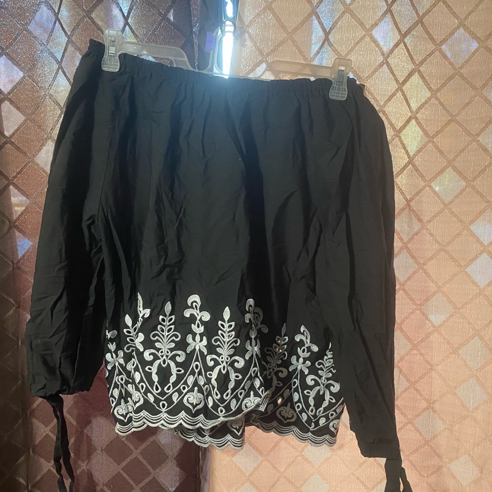 Plus size off the shoulder top